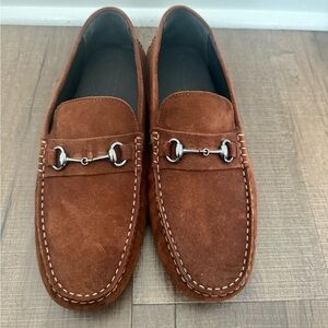 To Boot Rust Suede Loafers with Silver Accents 12